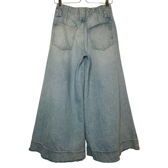 We The Free Sheer Luck Cropped Wide Leg Jeans High Rise Sz.25 Grunge Hippie - Picture 4 of 14